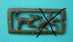 Belt plate, Hound and Hare, Fragment, SOLD! Belt plate, Hound and Hare, Fragment, SOLD!